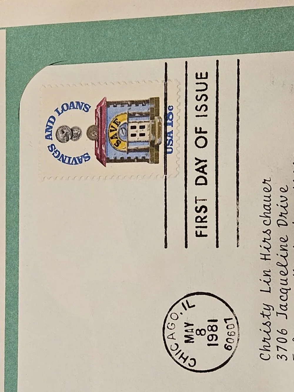 RARE COLLECTIBLE USPS 1ST DAY ISSUE COVER SAVINGS & LOAN ASSOCIATIONS 150 STAMP